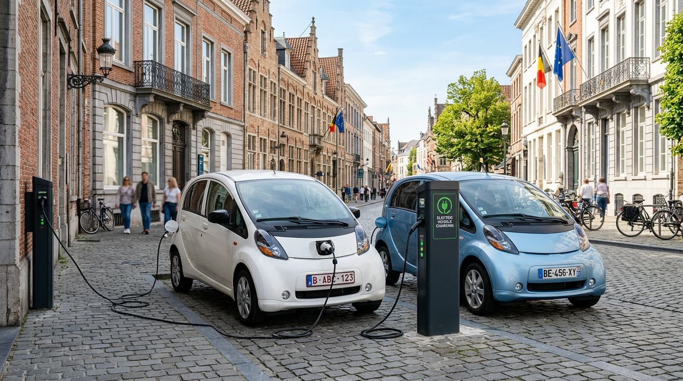 Citadine électrique sur un trajet quotidien en Belgique